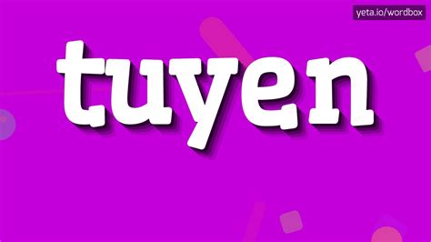 tuyen pronunciation
